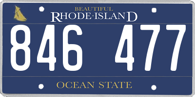 RI license plate 846477
