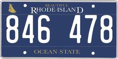 RI license plate 846478