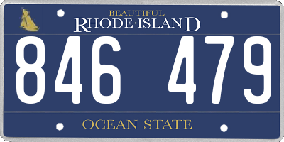 RI license plate 846479