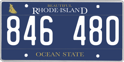 RI license plate 846480
