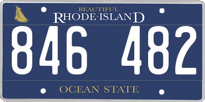 RI license plate 846482