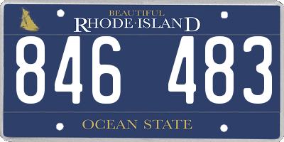 RI license plate 846483