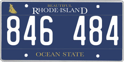 RI license plate 846484