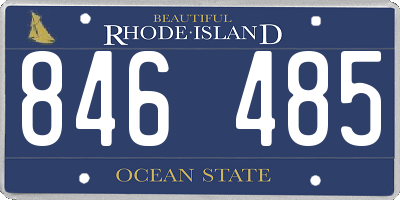 RI license plate 846485