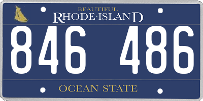 RI license plate 846486