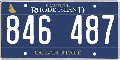 RI license plate 846487