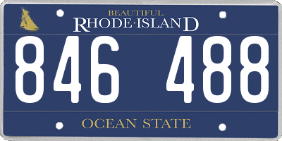 RI license plate 846488