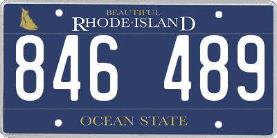 RI license plate 846489