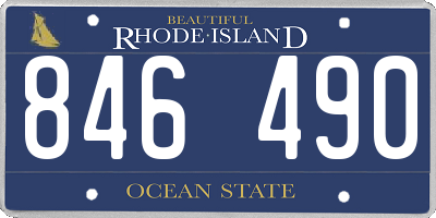 RI license plate 846490