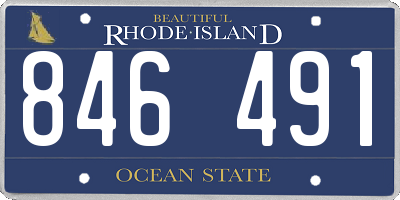 RI license plate 846491