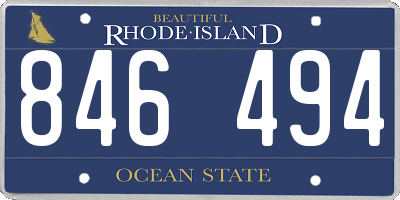 RI license plate 846494