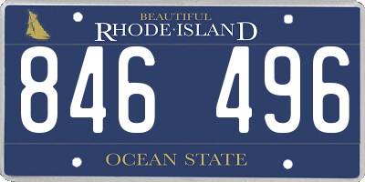 RI license plate 846496