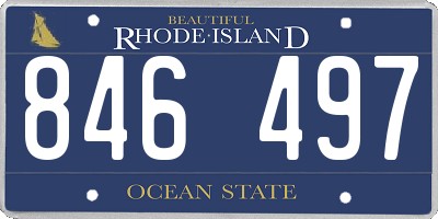 RI license plate 846497