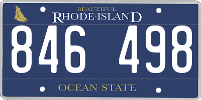 RI license plate 846498