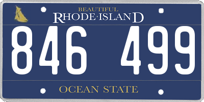 RI license plate 846499