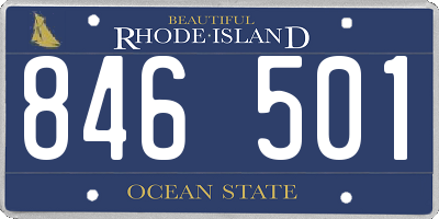 RI license plate 846501