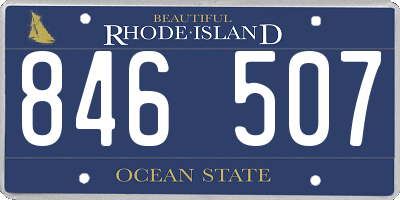 RI license plate 846507