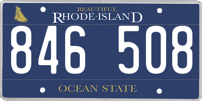 RI license plate 846508