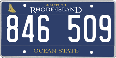 RI license plate 846509
