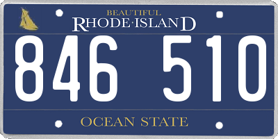 RI license plate 846510