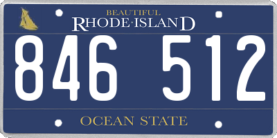 RI license plate 846512