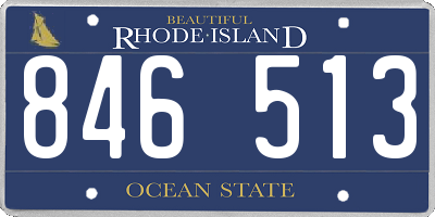 RI license plate 846513
