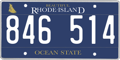 RI license plate 846514