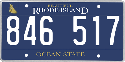 RI license plate 846517