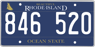 RI license plate 846520