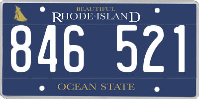 RI license plate 846521