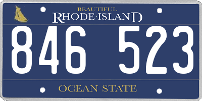 RI license plate 846523