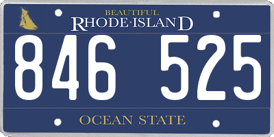 RI license plate 846525