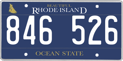 RI license plate 846526