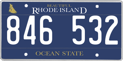 RI license plate 846532