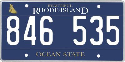 RI license plate 846535