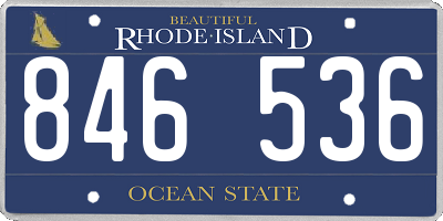 RI license plate 846536