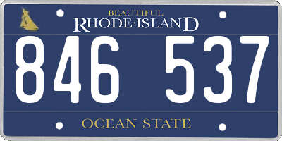 RI license plate 846537