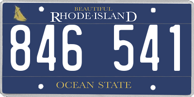 RI license plate 846541