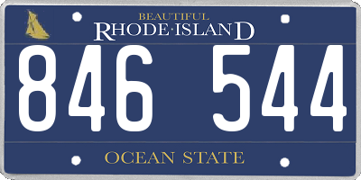 RI license plate 846544