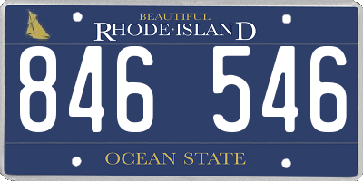 RI license plate 846546