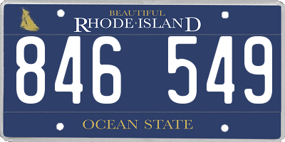 RI license plate 846549