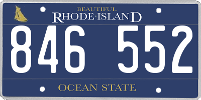RI license plate 846552