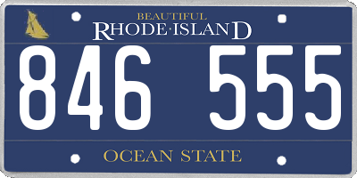 RI license plate 846555
