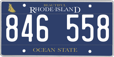 RI license plate 846558