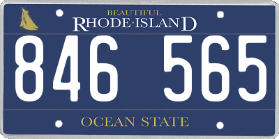 RI license plate 846565