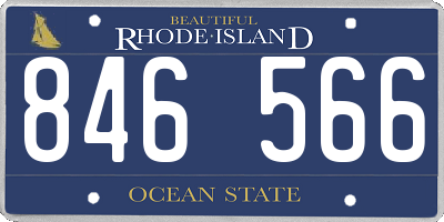 RI license plate 846566