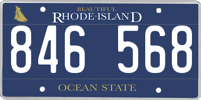 RI license plate 846568