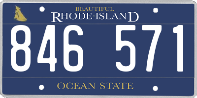 RI license plate 846571