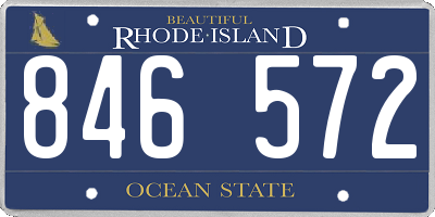 RI license plate 846572