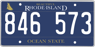 RI license plate 846573